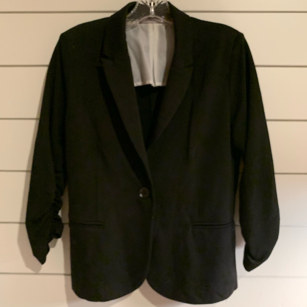 Olivia Moon Black knit blazer